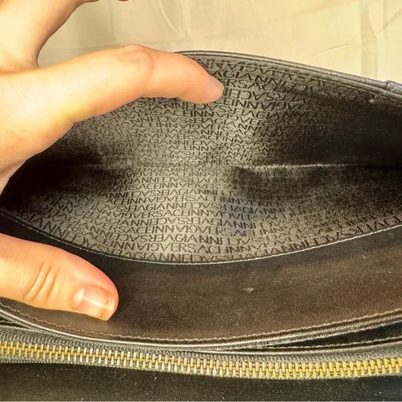 2 FER - Vintage Gianni Versace Brief Case Style Handbag & Matching Wallet - Picture 10 of 15